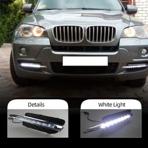 2PCS DRL pour BMW X5 E70 2007 2008 2009 2010 Lights de course de jour Couverture de lampe à tête de brouillard