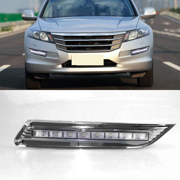 2 uds DRL para Honda Crosstour 2011 2012 2013 luces de circulación diurna cubierta de luz antiniebla faro 12V luz diurna car-styling277E