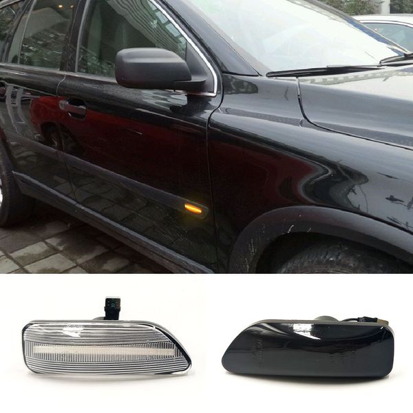 2 pièces dynamique ambre LED côté marqueur clignotant clignotant pour Volvo XC90 S80 XC70 V70 S60 2001- 2006 2007 2008 2009