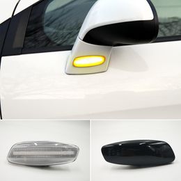 2pcs Dynamic LED Led Marker Lights Lights Turn Signal Signal Blinker pour Citroen C3 C5 C5 DS3 DS4 pour Peugeot 207 308 3008 5008 RCZ