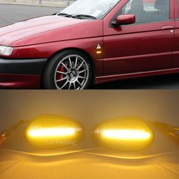 2 stks Dynamische Zijmarkering Lamp voor Alfa Romeo 145 146 Type 930 1994-2001 Fender LED Lights Flowing Turn signalen