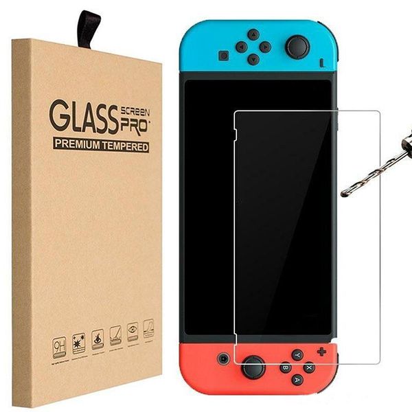 2pcs chaque Pack 9H Film de protection d'écran en verre trempé de qualité supérieure ultra mince pour Nintendo Switch Lite avec emballage de vente au détail