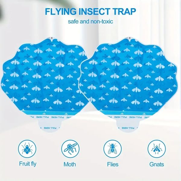 2 unidades, elimine los insectos voladores al instante con la trampa para moscas enchufable HU002: ¡perfecta para el dormitorio, la cocina y la oficina!