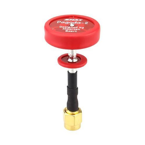 2PCS Emax Pagoda 2 5,8 GHz 50 mm LHCP Antenne FPV Prise SMA - Rouge