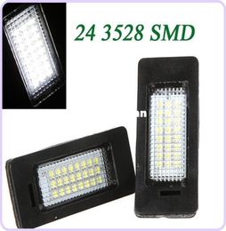 2 pièces erreur 3528 SMD 24 LED s lumière d'immatriculation de voiture lampe à LED plaque lumière LED lampe pour BMW E39 E60 E61 E90 5 Series4971866