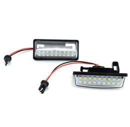 2 pièces sans erreur 18 3528 SMD LED plaque d'immatriculation lampe voiture lumière adaptée pour Nissan TEANA J31 J32 Maxima Cefiro Altima Rogue Sentra