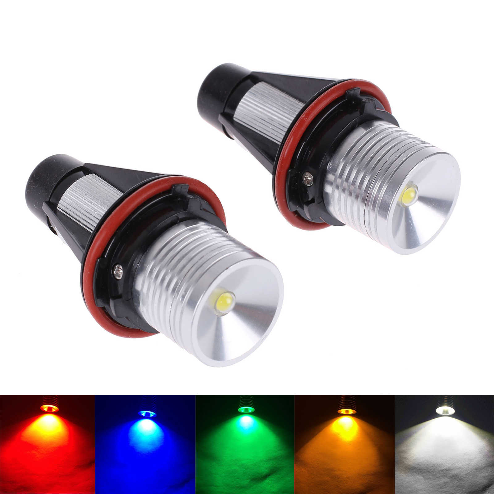 2Pcs Error Free LED Angel Eyes Marker Lights Bulbs For BMW E39 E53 E60 E61 E63 E64 E65 E66 E87 525i 530i xi 545i M5 Car Light