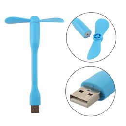 2PCS Flexible Fan Portable Fan pour Power Bank Notebook Computer Summer Travel Cooling Colonter Phone USB Gadgets Fans Cadeau d'été