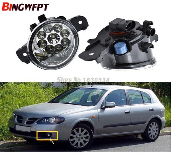 Ensemble de phares antibrouillard LED, 2 pièces, pour Nissan Almera Urvan Versa March Platina Rogue 20012015, lampe halogène 1666796