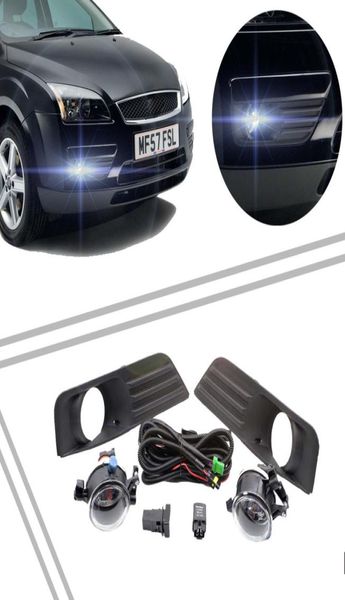 2 uds rejilla de luz antiniebla 2 Kit de interruptor de cable de lámpara conjunto de luces antiniebla lámpara antiniebla del parachoques delantero del coche para Ford Focus MK2 2005 2006 20071345697