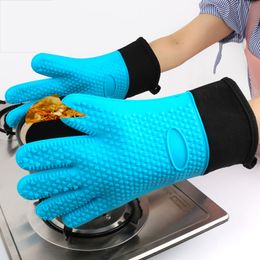 2 stks Voedsel Grade Hittebestendige Siliconen Keuken Barbecue Ovenhandschoen Kook BBQ Grill Globe Oven Mitt Baking Glove