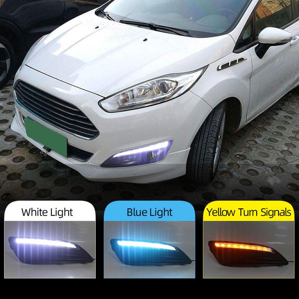 2pcs pour Ford Fiesta 2013 2014 2015 2016 LED DRL Daytime Lights Lights Daylight FLight Light Light Étanche