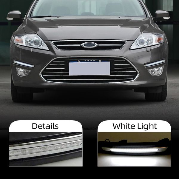 2pcs pour Ford Mondeo Fusion 2011 2012 2013 LED DRL Daytime Fighing Light DayProofrproping Lampe White Styling Lights