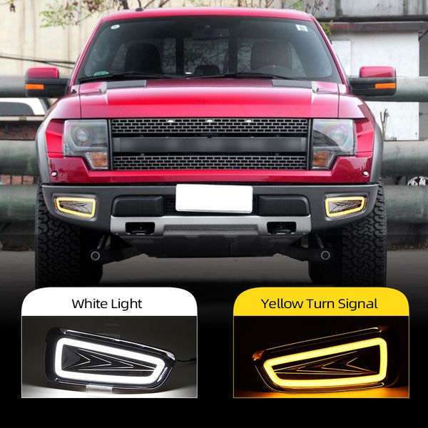 2pcs pour Ford Raptor F150 2010 2012 2013 2014 2015 LED d'éclairage diurne DRL avant Lumière de lumière de brouillard