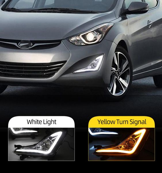 2pcs pour Hyundai Elantra Avante 2014 2015 LED DRL Daytime Light Light Day Light Light Fog Lampe Fog Light7694811