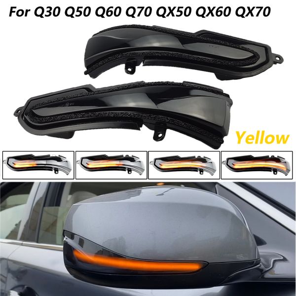 2 unids para Infiniti Q30 Q50 Q60 Q70 QX50 QX60 QX70 Nissan Skyline LED Blinker Dynamic Gurn Signal Light Light Side Spirit Repeepeer