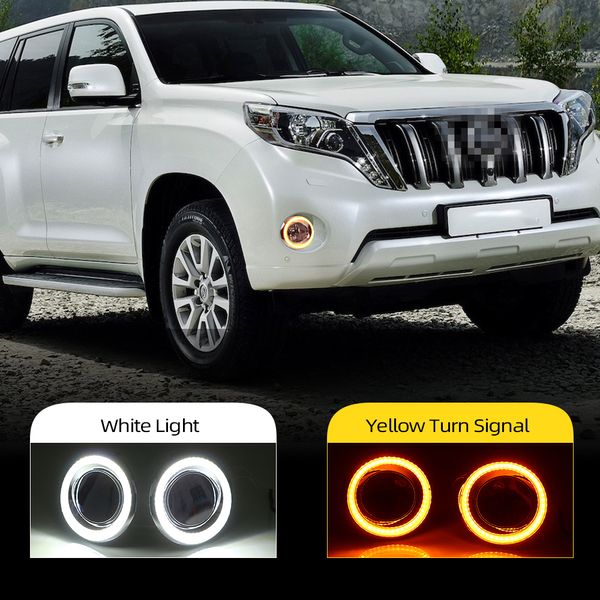 Pour 2pcs Land Cruiser Prado FJ150 2700 4000 2014 2015 LC150 LED d'éclairage diurne DRL lampe Antibrouillard lampfor