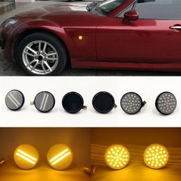 2 pièces pour Mazda MX5 MX-5 MK1 MK2 MK3 clignotant LED feu de position latéral répéteur lampe 1989 1999 2000 - 2013 2014 2015174o