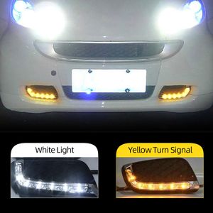 2pcs Para Mercedes Benz Smart ForTwo 2008 2009 2010 2011 del coche LED DRL luces luz del día señal de niebla lámpara de luz de conducción