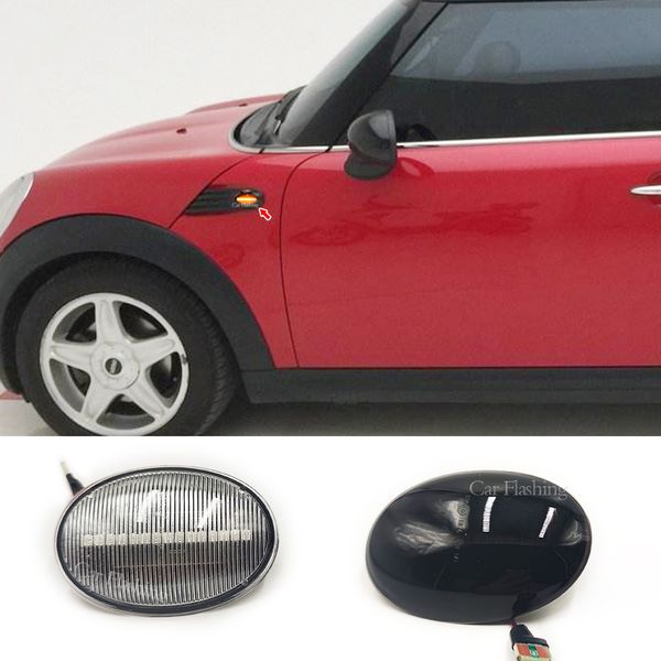 2pcs pour Mini Cooper R55 R56 R57 R58 R59 CL-R56-LSM-SM LED Marker latéral Dynamic Signal Light Fight Sequential Flomber Light