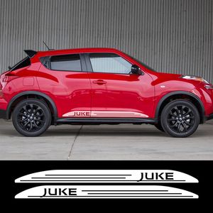 2 uds para Nissan JUKE NISMO pegatinas de falda de puerta de coche ambos lados deporte de carreras impermeable estilo de carrocería Tuning accesorios de coche 290T