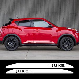 2 pièces pour Nissan JUKE NISMO voiture porte jupe autocollants les deux côtés course Sport étanche Auto carrosserie style Tuning voiture accessoires226I