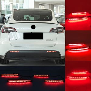 2 Stuks Voor Tesla Model 3 2016-2023 Model Y 2017-2023 Mistachterlicht Remlicht Dynamische richtingaanwijzer Reflector Led Bumper Licht
