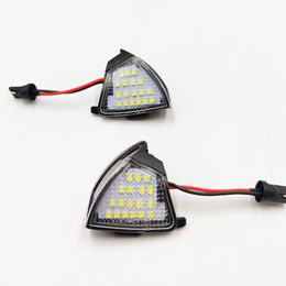 2 STKS VOOR VW GOLF 5 GTI V MK5 JETTA PASSAT B5.5 B6 SHARAN SUPERB EOS LED Side Achteruitkijkspiegel Vloer Grond Lamp PuDdle Welkom Licht