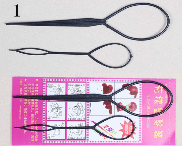 2 pçs para mulheres meninas crianças acessórios de cabelo criador de rabo de cavalo topsy plástico loop ferramentas de estilo trança de cabelo quente