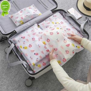 2 pièces givré fermeture éclair sac sous-vêtements culottes chaussettes emballage fournitures chaussettes cosmétiques voyage sacs de rangement avec trou d'air refermable