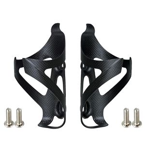 2PCS Full Carbon Fiber Bicycle Water Bottle Cage MTB Road Bike Holder Ultra Light Cycle Equipment Matte/light 220303