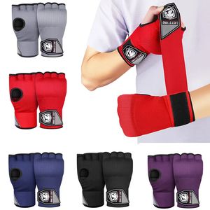 2 uds guantes de boxeo de gel guantes interiores de boxeo para manos con correa de muñeca larga Mma Muay Thai entrenamiento de combate equipo protector de mano 240115