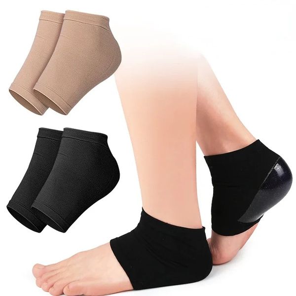 2pcs gel hydratant chaussettes à talons chaussettes spa pour les chaussettes de talon de gel de soins aux pieds pour pieds secs craquelés sèche