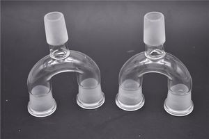 Adaptateur en verre 2PCS Adaptateur Double Bowl Two Taille pour les options Splignage en verre Adaptateur givré accessoires de fumer +