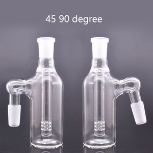 2 stuks Glazen Ash Catcher Bong 14mm 18mm Waterpijp Water Ijs Catchers Dikke Pyrex Clear Waskolf Ashcatcher 45 90 Graden voor Dab Rig Bong