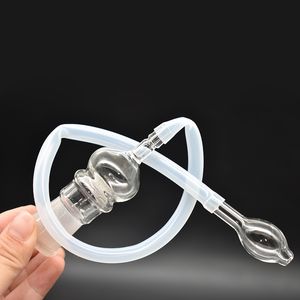 2pcs verre bong narguilé accessoires 18mm femelle verre vapeur fouet adaptateur Extreme Q V-Tower vaporisateur verre coude adaptateur pour dab rig bongs