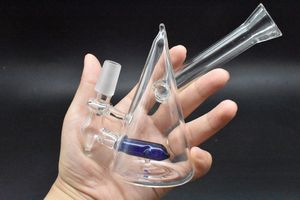 2 Stks Glas Bong Percolator Water Pijp Hoofddienst Glas Olierouts Bent Neck 14mm Gezamenlijke Mannelijke Hookahs Draagbare Bubbler DAB RIGS