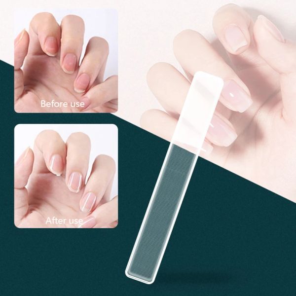 2 piezas de vidrio Fil de vidrio Buffer de uñas Conjunto de callos Callus Heel Manicura Profesional Manicure Herramientas