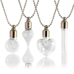 2PCS Glazen Medaillon Urn Sieraden Crematie Sieraden Urn Ketting voor As Invulbare flesjes Kettingen Bloed Flacon Ketting Y220523240w