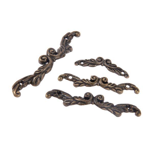 2pcs poignées de tiroir d'armoire en or / en bronze tire les boutons de poignée de la boîte à bijoux avec vis pour le matériel meuble 45/65/75/85 mm