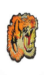 2 stks Goede kwaliteit grote Tijger Hoofd Applique Geborduurde Patches ijzer Op Patch Kant Motieven DIY Versierd voor kleding4801649