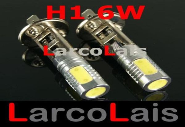 2PCS H1 6W Super Bright Car LED Front Front Lights High Power 12V Xenon Light Fog Bulb Lights White5444534