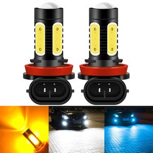 2 pièces H11 H8 H9 LED jaune blanc 9006/HB4 9005/HB3 H27 881 voiture Automobile ampoule lampe Auto antibrouillard 12V 6000K 3000K 8000K