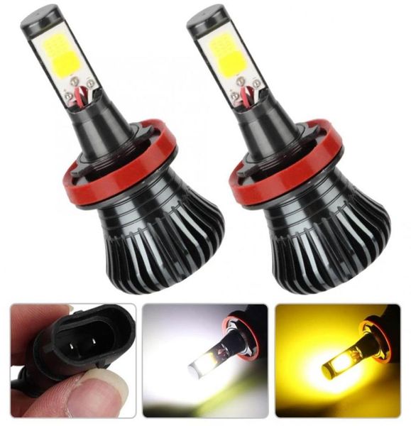 2 uds H11H8 80W Kit de conversión de luz antiniebla LED de coche superbrillante bombillas de luz antiniebla lámpara accesorio de coche bombillas LED antiniebla luz para H11H86221982