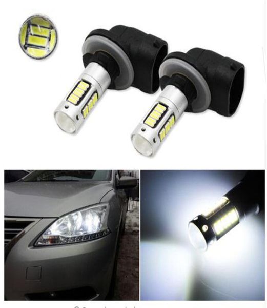 2 uds H27 880 881 lámpara led DRL bombilla antiniebla 30smd 4014 luces de coche conducción diurna 12V vehículo externo 3253185