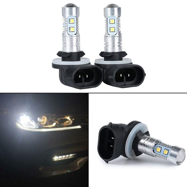 2 uds H27 881 862 889 894 10-2323-SMD bombillas de repuesto para luz de conducción antiniebla LED 6000K lámpara antiniebla de coche