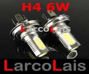 2 pièces H4 6W Super lumineux voiture LED phares avant haute faible lumière antibrouillard ampoule lumières lampe 12V White1646345