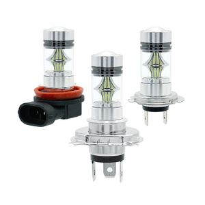 2 pièces H4 LED 20SMD 3030 phare antibrouillard de voiture 1300LM H7 H8 H11 Auto DRL phare diurne 12V 6000K voiture