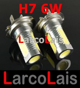 2 pièces H7 6W Super lumineux voiture LED phares avant haute puissance lumière antibrouillard ampoule lumières lampe 12V White1190652