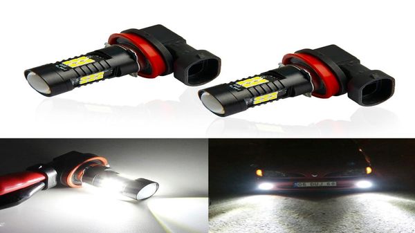 2 uds H8 H11 luces LED para coche HB3 9005 HB4 9006 1200LM bombillas LED 6000K luz de circulación diurna DRL 12V luz antiniebla lámpara de conducción para Car7874665